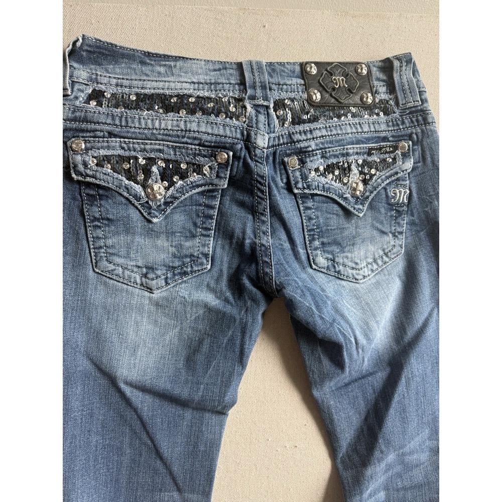 Y2K Sequin Miss Me Jeans JE5392B2X Boot Size 29